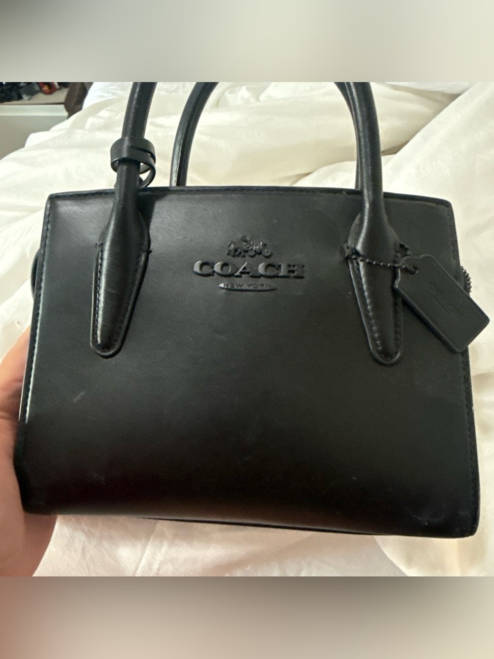 Coach Black Leather Mini Satchel